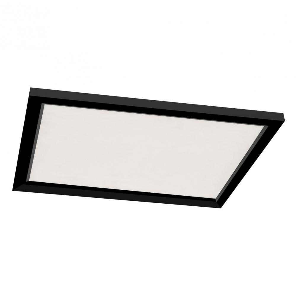 Lugano 24x24 Flush LED,120-277V,AJ CCT,Black