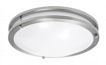 AFX Lighting, Inc. CAF12L5AJUDSN - Carlisle 12'' Flushmount 5CCT, 120-277V, SN