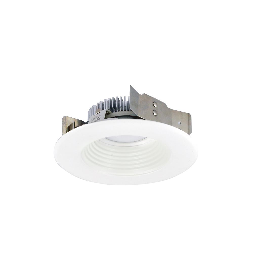 4" Cobalt Shallow High Lumen LED Trim, Round Baffle, 850lm, 3000K, Matte Powder White