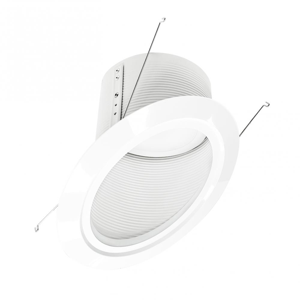 6&#34; Super Sloped LED Retrofit Baffle, 1200lm / 16W, 2700K, White Baffle / White Flange