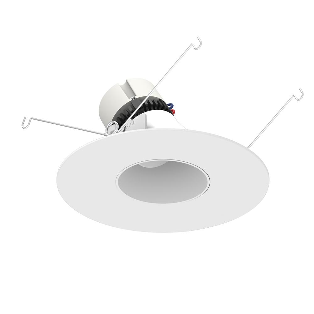 5"/6" Pearl LED Round Adjustable Slot Retrofit, 700lm / 12W, Comfort Dim, Matte Powder White