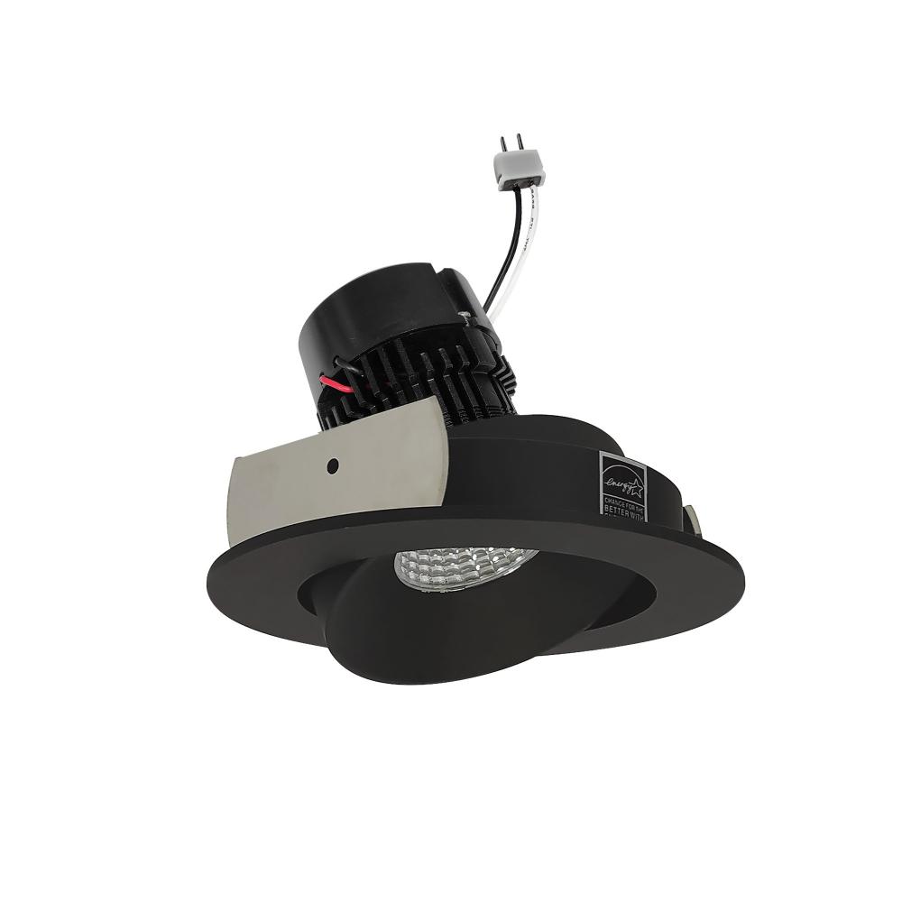 4" Pearl Low Voltage LED Round Adjustable Cone Retrofit, 1200lm / 11W, 3500K, Black Reflector /