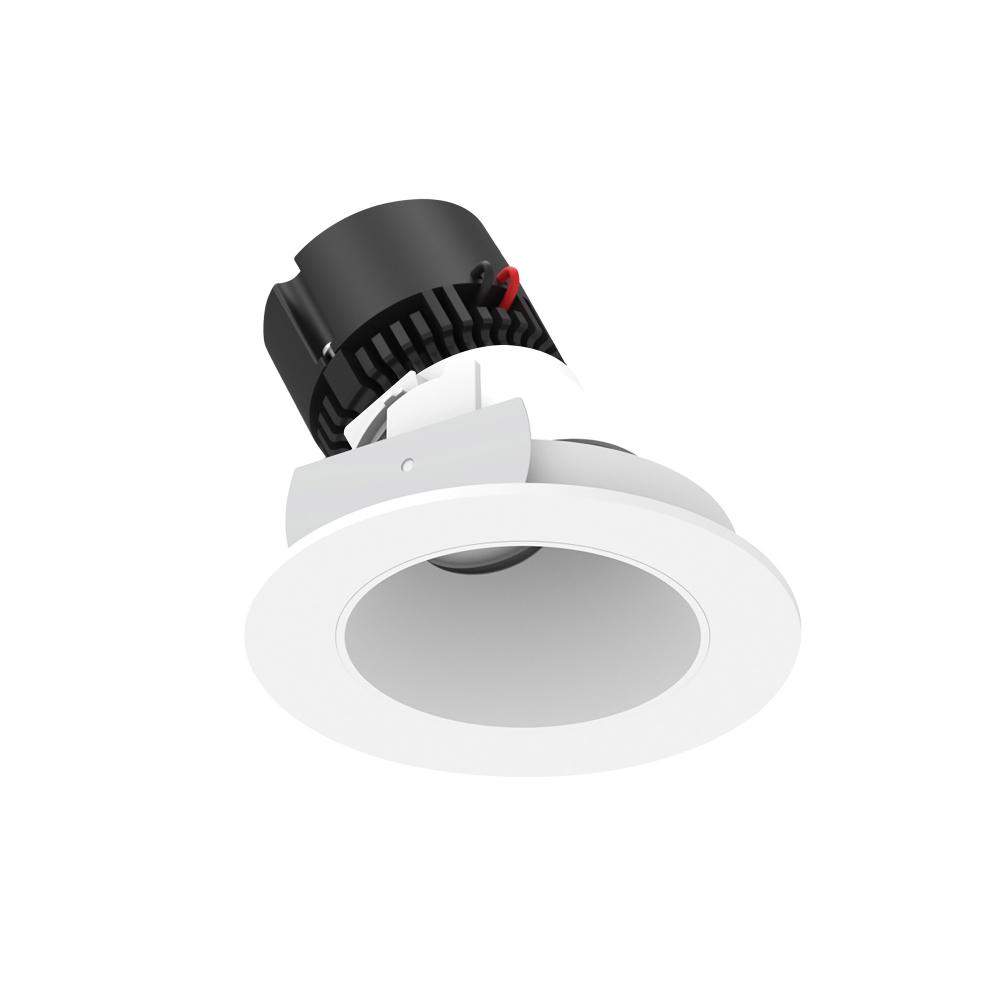 4" Pearl Low Voltage LED Round Adjustable Slot Retrofit, 1050lm / 11W, 3000K, Matte Powder White