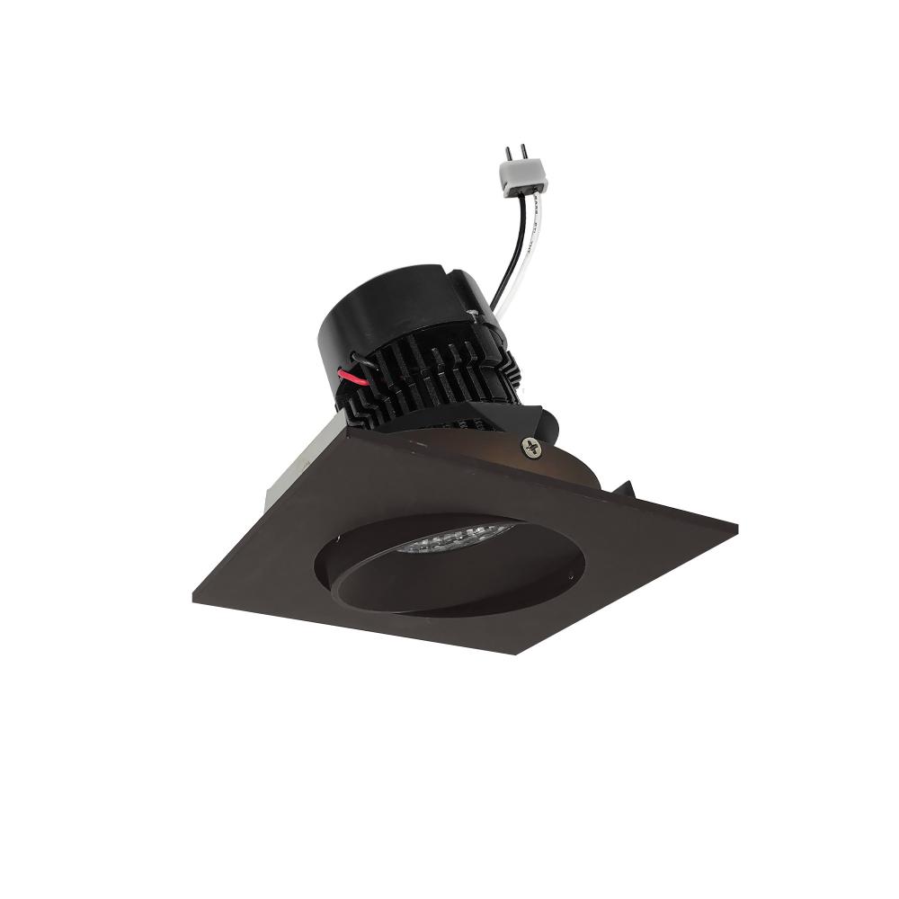 4" Pearl Low Voltage LED Square Adjustable Cone Retrofit, 1200lm / 11W, 3000K, Bronze Reflector