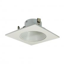 Nora NL-4810WW - 4" WHT BAFFLE, SQ TRIM WHITE