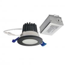 Nora NM2-2RDCS4027BB - 2" M2 Round LED Lensed Downlight, 400lm / 6W, 2700K, 120V, Matte Black