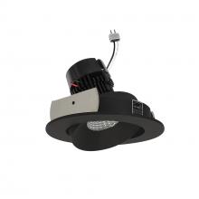 Nora NPRLV-4RC35XBB - 4" Pearl Low Voltage LED Round Adjustable Cone Retrofit, 1200lm / 11W, 3500K, Black Reflector /