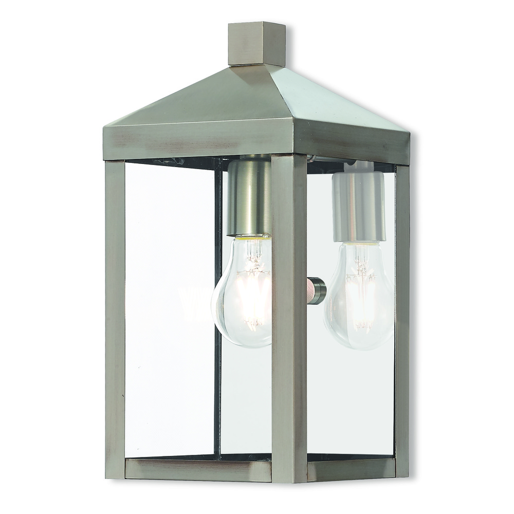 1 Lt BN Outdoor Wall Lantern