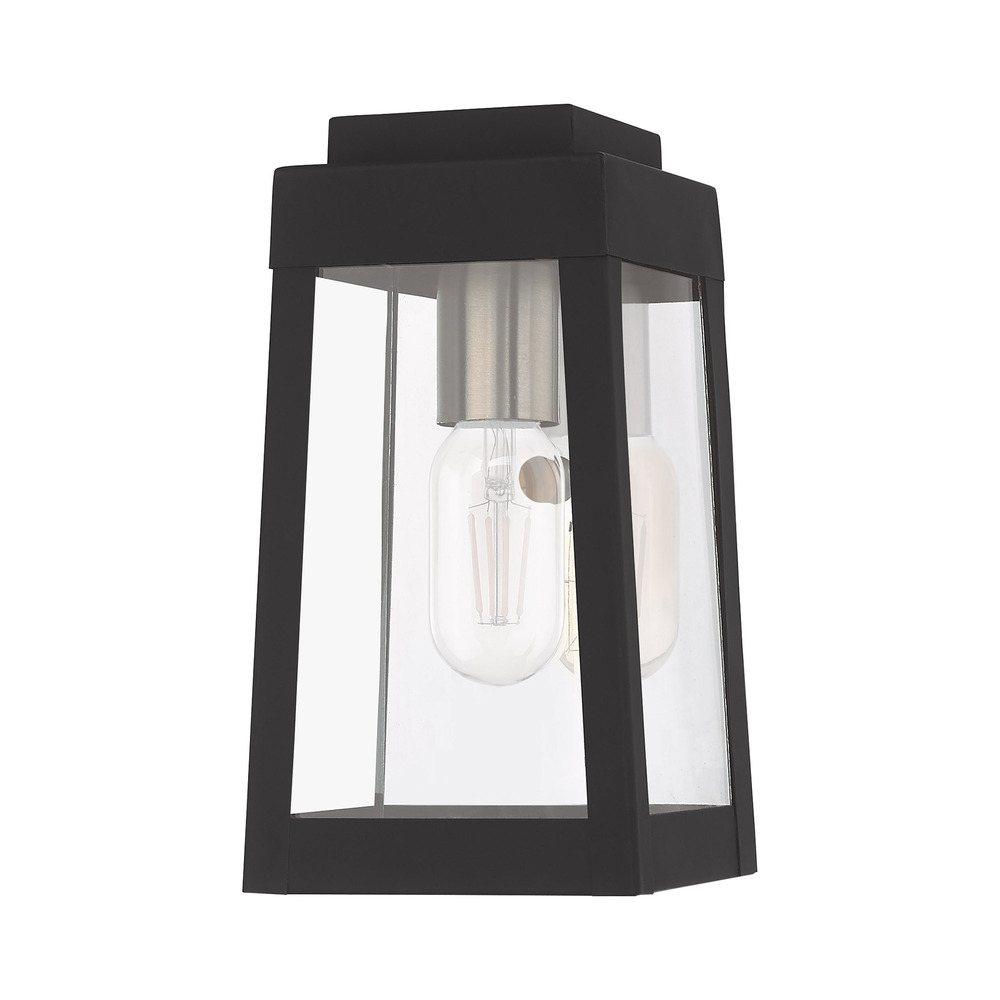 1 Lt Black Outdoor Wall Lantern