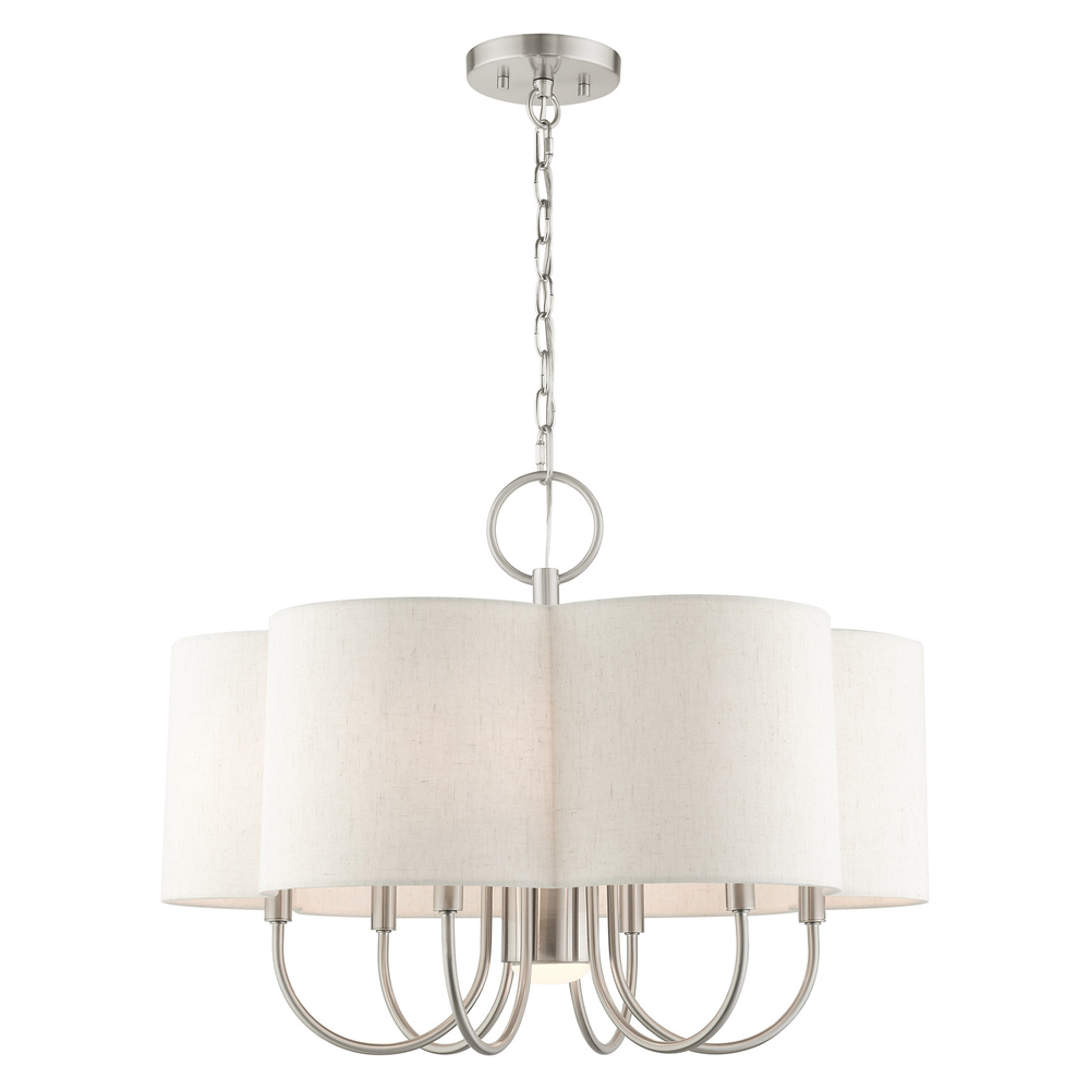 7 Lt  Brushed Nickel Chandelier