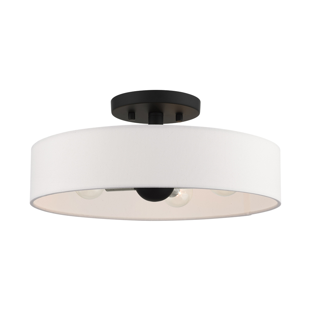 4 Lt Black Semi Flush Mount