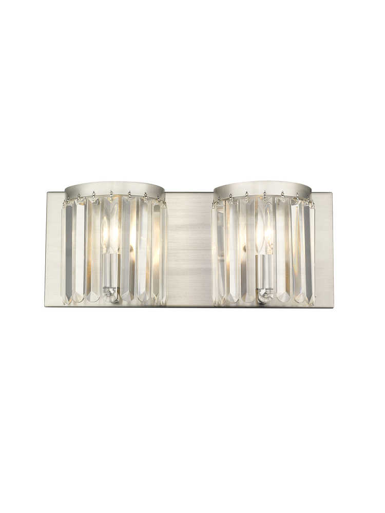 2 Light Brushed Nickel Bath Light