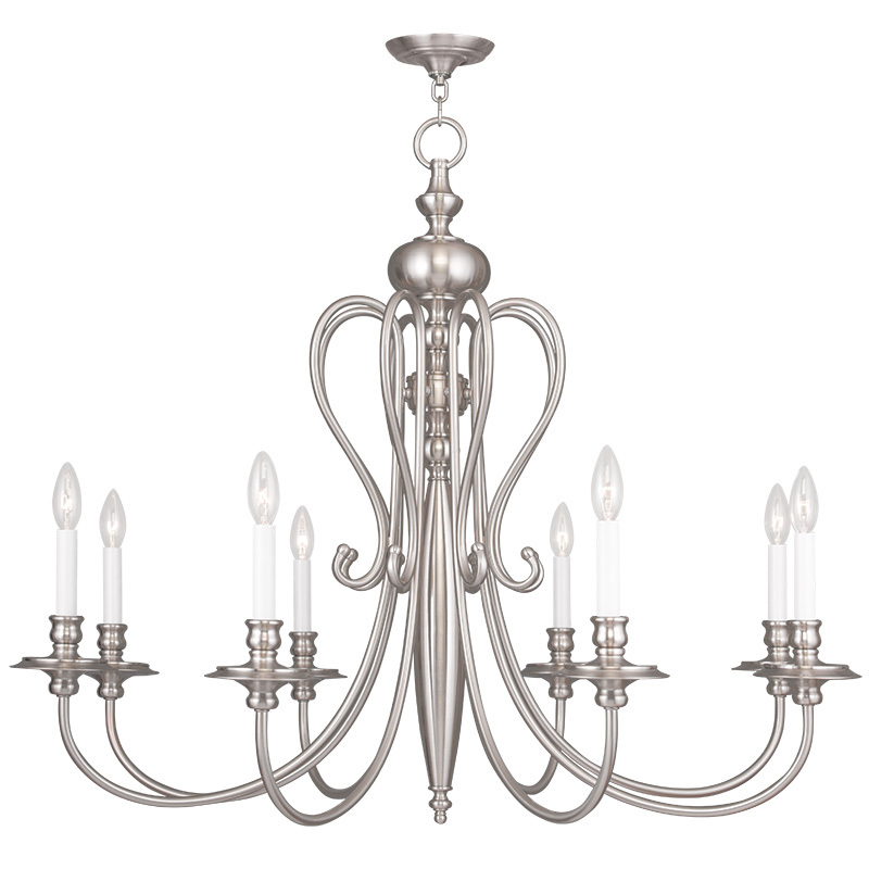 8 Light Brushed Nickel Chandelier