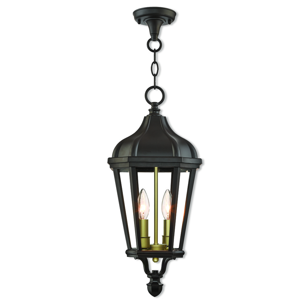 2 Lt BZ Outdoor Pendant Lantern