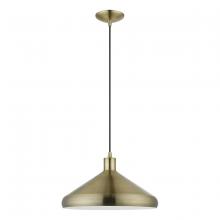 Livex Lighting 40953-01 - 1 Light Antique Brass Pendant