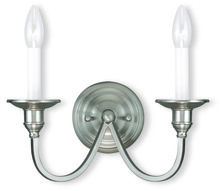 Livex Lighting 5142-91 - 2 Light Brushed Nickel Wall Sconce