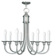 Livex Lighting 5148-91 - 8 Light Brushed Nickel Chandelier