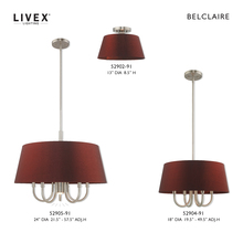 Livex Lighting 52902-91 - 1 Lt Brushed Nickel Ceiling Mount