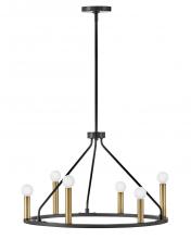 Lark 83155BK - Medium Single Tier Chandelier