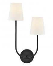 Lark 84262BK - Large Two Light Sconce