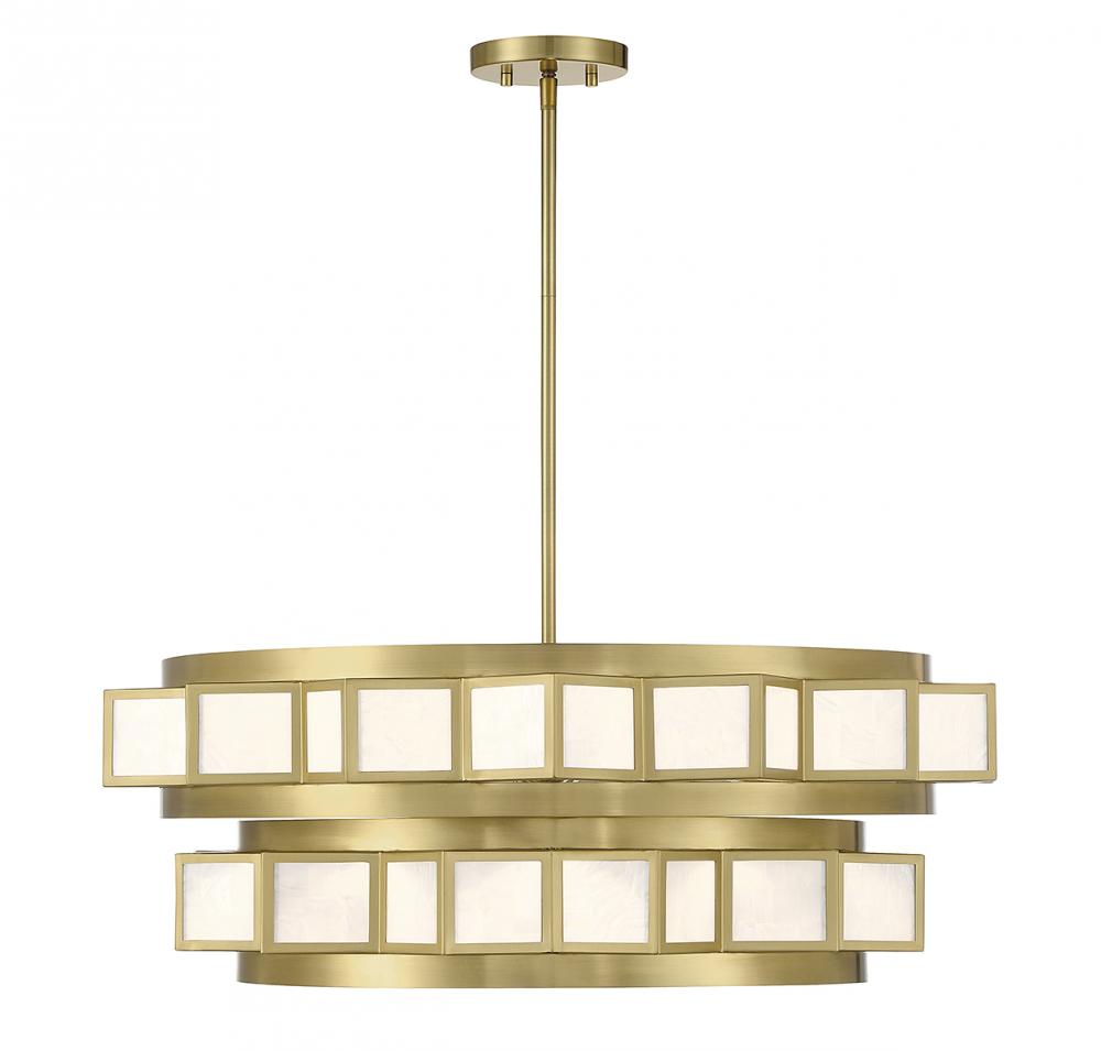 Gideon 6-Light Chandelier in Warm Brass