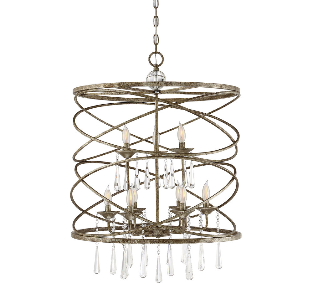 Trumbull 9-Light Pendant in Brittannia Gold