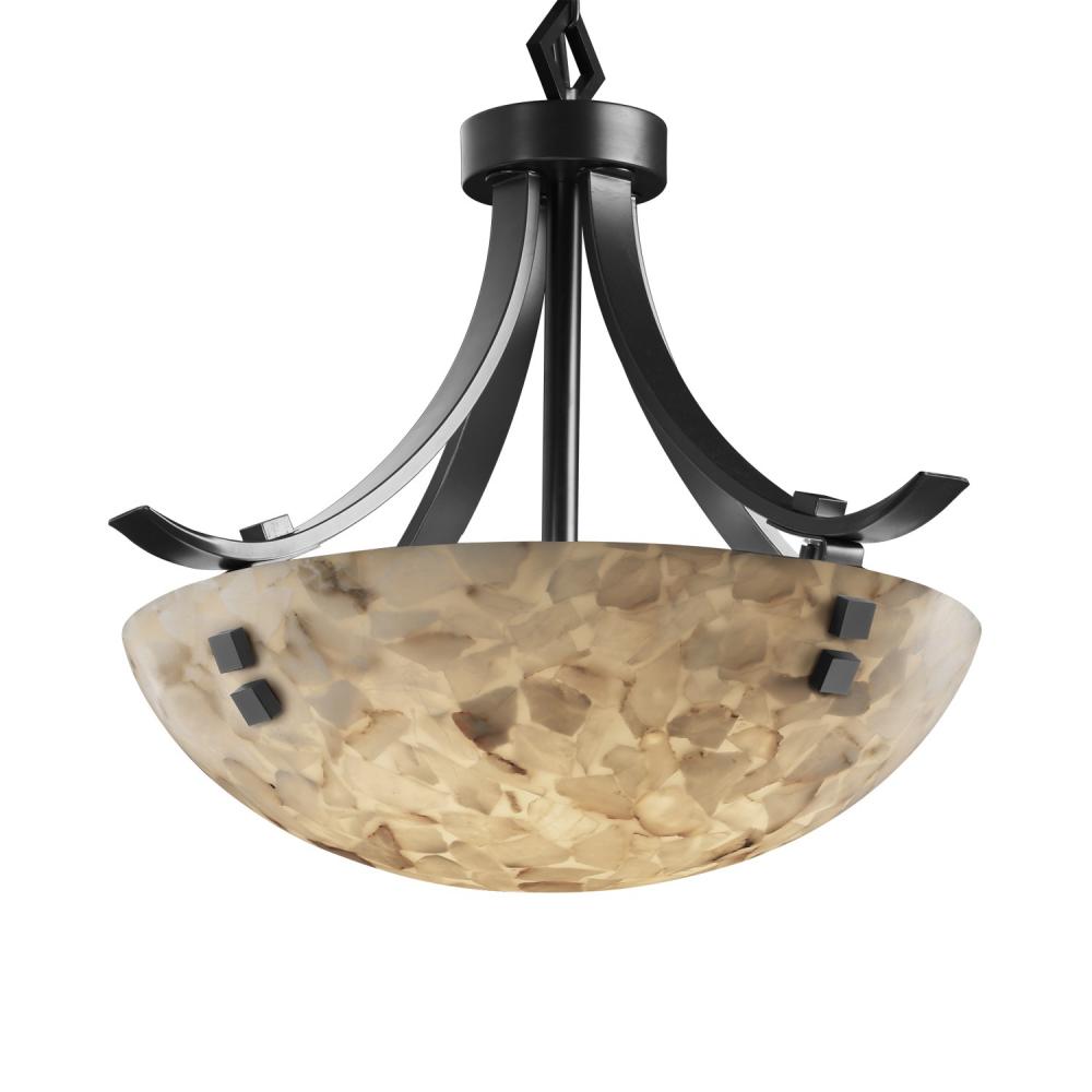 18" Pendant Bowl - Flat Bars w/ Finials