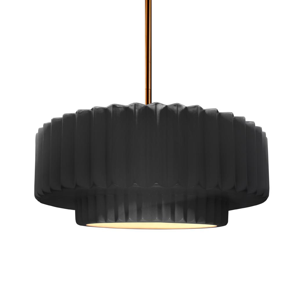 Medium Tier Pleated 1-Light Pendant