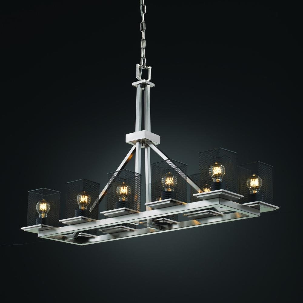 Montana 10-Light Rectangular Ring Chandelier