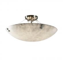 Justice Design Group CLD-9652-35-NCKL-F4 - 24" Semi-Flush Bowl w/ LARGE SQUARE W/ POINT FINIALS