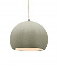 Justice Design Group CER-6533-CKC-NCKL-BEIG-TWST - Medium Globe 1-Light Pendant