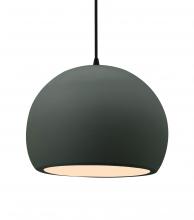 Justice Design Group CER-6535-PWGN-MBLK-BKCD - Large Globe 1-Light Pendant