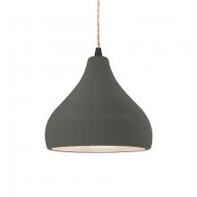 Justice Design Group CER-6560-PWGN-MBLK-BEIG-TWST - Small Droplet 1-Light Pendant