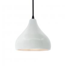 Justice Design Group CER-6560-WHT-MBLK-BKCD - Small Droplet 1-Light Pendant