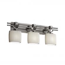 Justice Design Group POR-8503-30-PLET-NCKL - Argyle 3-Light Bath Bar