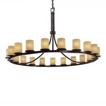 Justice Design Group POR-8716-10-WAVE-DBRZ - Dakota 21-Light 1-Tier Ring Chandelier