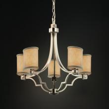 Justice Design Group FAB-8500-30-CREM-NCKL - Argyle 5-Light Chandelier