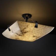 Justice Design Group FAL-9634-35-MBLK-LED-6000 - 36" Semi-Flush Bowl w/ Tapered Clips