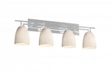 Justice Design Group FSN-8704-15-RBON-MBLK - Aero 4-Light Bath Bar