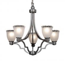 Justice Design Group GLA-8500-26-WTFR-NCKL - Argyle 5-Light Chandelier