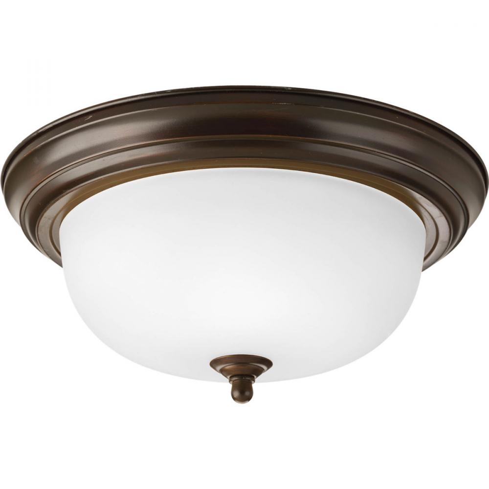 Two-Light Dome Glass 13-1/4" Close-to-Ceiling