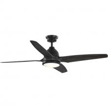 Progress P250009-182-30 - Alleron Collection 4-Blade Antique Black 56-Inch DC Motor LED Urban Industrial Ceiling Fan