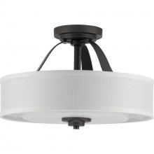 Progress P350098-143 - Kene Collection Graphite Two-Light Semi-Flush Convertible