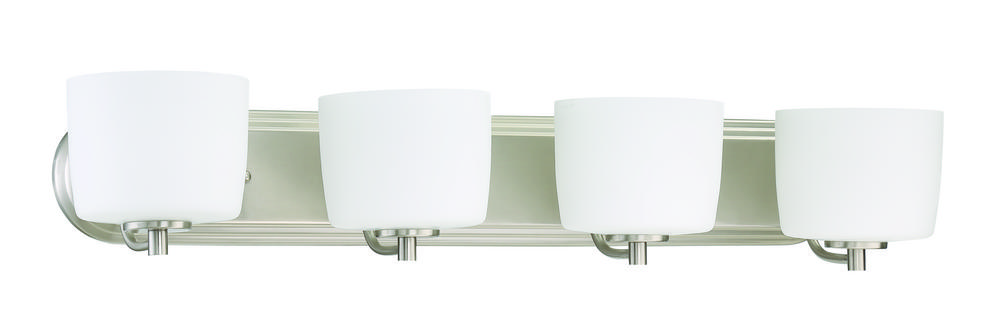 Clarendon 4 Light Vanity in Brushed Polished Nickel