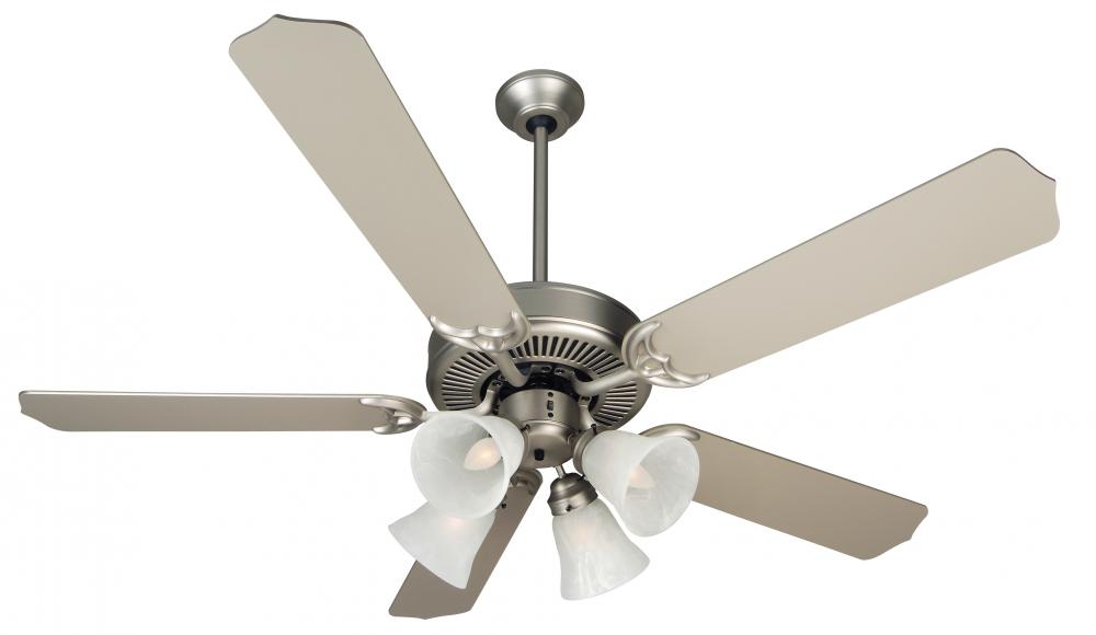 Four Light Bn - Brushed Nickel Alabaster Glass Fan Motor Without Blades