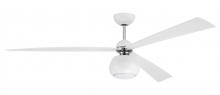 Craftmade OTT60WPLN3 - 60" Otto in White/Polished Nickel w/ White Blades