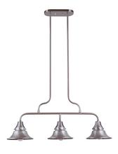 Craftmade 54073-SA - Union 3 Light Outdoor Island in Satin Aluminum