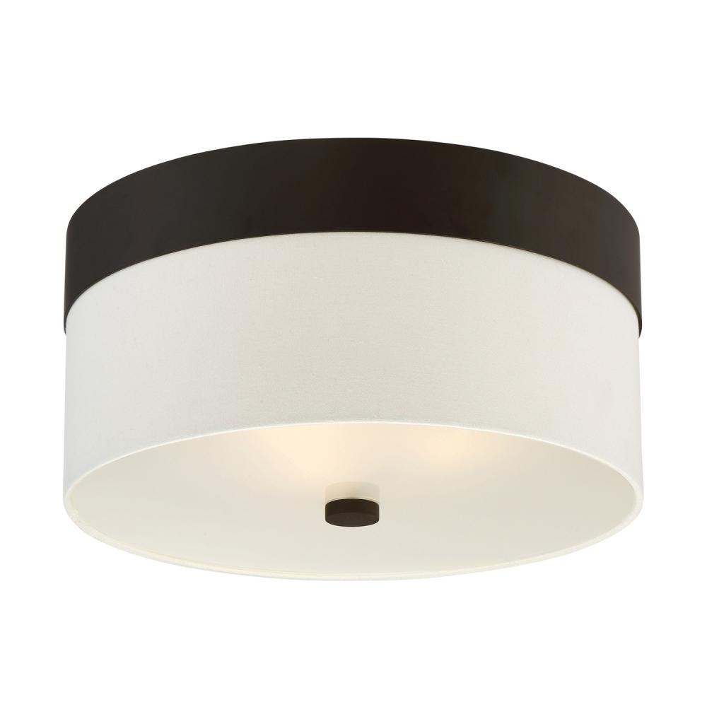 Libby Langdon Grayson 3 Light Dark Bronze Flush Mount