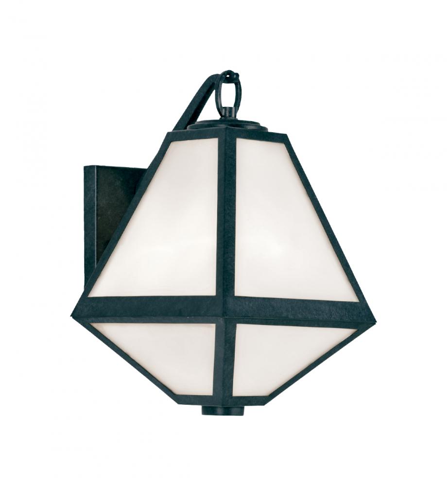 Brian Patrick Flynn Glacier 1 Light Black Charcoal Outdoor Sconce