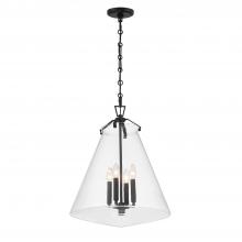 Crystorama VSS-7018-MK - Voss 4 Light Matte Black Pendant